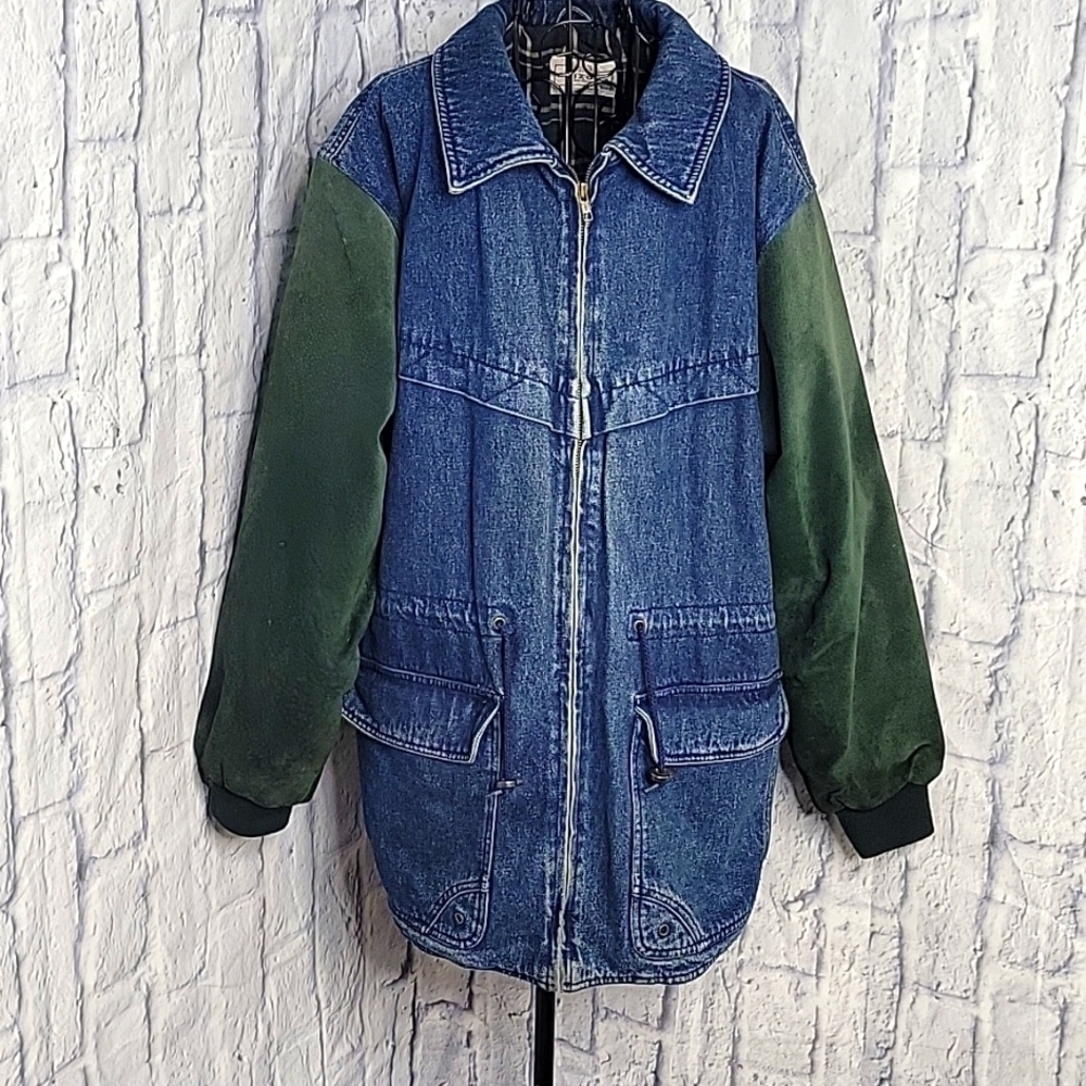 ARIZONA JEANS Vintage 90's‎ Flannel Lined Men's Coat Medium
